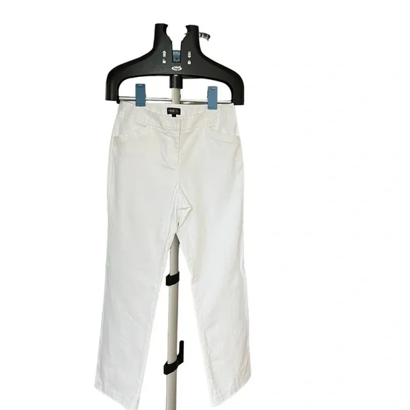 Rafaella Curvy White Straight Leg Trouser Pants Size 6 - Picture 3 of 13